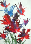 Paradise Flowers  16" x 13"  Sue Tyldesley