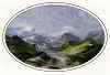 Hotplate rubbed landscape of North Wales by John Buckland(landscape format)(encaustic art teacher)