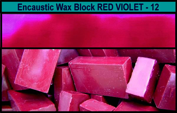 12 Red Violet encaustic art wax block