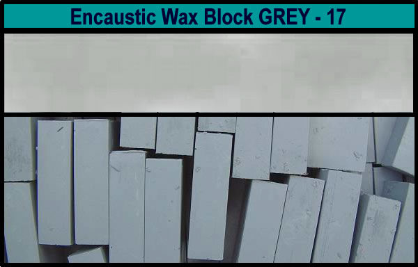 17 Grey encaustic art wax block