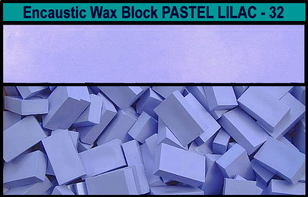 32 Pastel Lilac encaustic art wax block