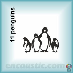 99550011PG_penguins_rubber_stamp_600