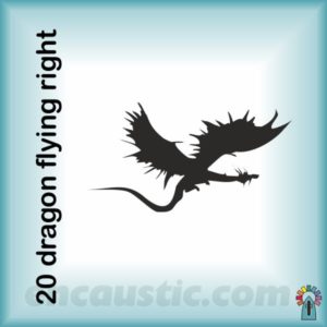 99550020DRR_dragon_flying_right_rubber_stamp_600