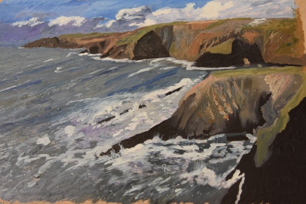 Ceibwr – colouring-over of own photograph