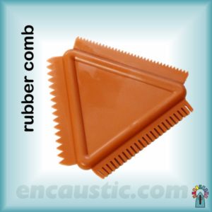 Encaustic Art Rubber Comb 2